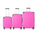 3-Piece Lightweight ABS Hardshell Luggage Set (20", 24", 26") In Honey Powder With Spinner Wheels, TSA Lock, And Adjustable Telescopic Handle - Durable Travel Suitcases_maomaolike.com