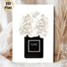 Perfume Bottle With White Peonies Painting Poster, Elegant Sleek Artistic Poster, Sophisticated Decorative Accent For Bedroom, Living Room And Vanity_maomaolike.com