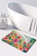 Roses In Watercolor Memory Foam Kitchen Mat Machine Washable Anti-Fatigue Mat Cushion Comfort Bath Mat Or Kitchen Rug_maomaolike.com