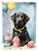 Black Labrador Retriever Happy Birthday Garden Flag Mailbox Flag Decorative Yard Flag Banner Outside Patio Artwork Yard Flower Beds, Garden Size, Multicolor_maomaolike.com