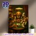Dogs Playing Poker Painting Poster, Vintage-style Anthropomorphic Dogs Gambling At Table Poster, Whimsical Detailed Decor Ideal For Home Bar, Game_maomaolike.com