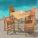 Tall Adirondack Chair With Armrests And Footrest Solid Acacia Wood 400 Lbs Strong Loading Capacity For Patio, Porch, Balcony, Deck And Backyard_maomaolike.com