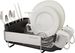 KitchenAid Compact, Space Saving Rust Resistant Dish Rack With Removable Flatware Caddy And Angled Self Draining Drainboard, 16.06-Inch, Black_maomaolike.com