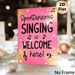 Singing Quote Music-themed Painting Poster, Sparkly Pink-toned With Musical Notes And Playful Lettering Poster, Cheerful Decor Ideal For Music Room_maomaolike.com