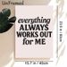 Inspirational "Everything Works Out" Quote Painting Poster, Minimalist Black Typography Poster, Uplifting Positive Decor Piece For Bedroom, Home_maomaolike.com