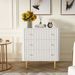 Modern 3 Drawer Dresser For Bedroom, Storage Chest Of Drawers, White Wood Dresser Organizer With Fluted Texture, Accent Storage Dresser Cabinet For Living Room, Closet, Hallway_maomaolike.com