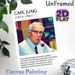 Carl Jung Themed Painting Poster, Vibrant Polygonal Style Portrait Poster, Informative Design With Psychological Theory Introduction, Ideal For Study_maomaolike.com