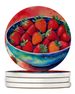 Colorful Strawberries Large Sandstone Coasters Pack Of 4 Absorbent Round Coasters Decor Gifts For Men Or Women, 4 In, Multicolor_maomaolike.com