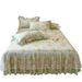 Korean Princess Style Fitted Sheet Bed Skirt Three-Piece Pure Cotton Duvet Cover Non-Slip Quilted Bedspread Single Piece Four-Piec_maomaolike.com