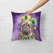 Mastiff King Of Mardi Gras Throw Pillow Machine Washable, Indoor Outdoor Decorative Pillow For Couch, Bed Or Patio, 18Hx18W_maomaolike.com