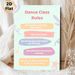 Dance Class Rules Painting Poster, Pastel-colored Playful Rule-themed Poster, Clearly Presents Positive Class Guidelines, Suitable For Dance Studio_maomaolike.com