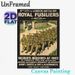 Royal Fusiliers Military Recruitment Painting Poster, Vintage Retro Soldier Marching Scene Poster, Historic Military Artwork Ideal For Home Study_maomaolike.com