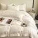 Summer New Jacquard Washed Tencel Four-Piece With Bowknot Ice Silk Naked Sleep Silky Smooth Duvet Cover High-End Bedding_maomaolike.com