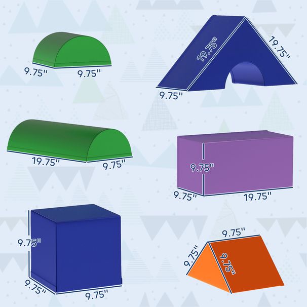 11-Piece Kids Crawl And Climb Activity Play Set For Climbing, Crawling, Sliding, Assorted_maomaolike.com