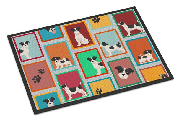 Lots Of Jack Russell Terrier Doormat Front Door Mat Indoor Outdoor Rugs For Entryway, Non Slip Washable Low Pile, 24H X 36W_maomaolike.com