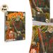 Friday The 13th Horror Slasher Painting Poster, Vintage Comic Style Masked Killer & Frightened Character Poster, Retro Spooky Wall Decor Ideal For_maomaolike.com