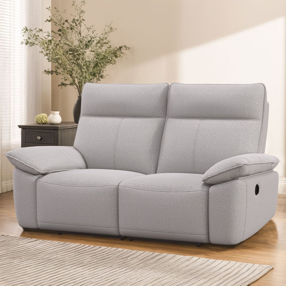Double Reclining Chairs For Adults, Wall Hugger Recliners For Small Spaces, Love Seat Couches Sofa Reclinable For Living Room, Home Theater Seating,Beige_maomaolike.com