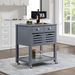 Mobile Rolling Kitchen Island Trolley Serving Cart With Underneath Drawer & Slide-Out Wire Storage Basket_maomaolike.com