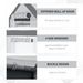 Outdoor Walk-In Tunnel Greenhouse With Roll-up Windows, Zippered Mesh Door, & Weather Cover, 8' X 6' X 7.4'_maomaolike.com