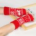 Unisex Christmas gloves Knitted acrylic warm sleeve Snowflake deer festival short gloves wool gloves_maomaolike.com