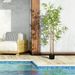 6FT Artificial Bamboo Tree, Decorative Plant In Nursery Pot For Indoor Décor_maomaolike.com