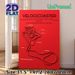 Velocicoaster Roller Coaster Painting Poster, Sleek Red-toned Structural Diagram Poster, Displays Detailed Ride Sections & Parameters, Ideal For Home_maomaolike.com