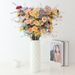 Yilun Cross-Border Pink Butterfly Fake Flower Artificial Azalea PU Hand Feel Bouquet Living Room Dining Table Decoration_maomaolike.com