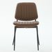 Dining Chairs Set Of 2 Mid Century Modern Retro Leather Chair With Walnut Bentwood Back Upholstered Seat Metal Legs Adjustable Foot For Kitchen Dining Room Chairs Brown PU,SW1849BR_maomaolike.com