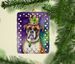 Boxer King Of Mardi Gras Porcelain Ornament Christmas Tree Hanging Decorations For Home Christmas Holiday, Rectangle, Gift, Multicolor_maomaolike.com