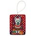 Westie Holiday Christmas Porcelain Ornament Christmas Tree Hanging Decorations For Home Christmas Holiday, Rectangle, Gift, Multicolor_maomaolike.com