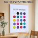 Deep Winter Color Palette Painting Poster, Vibrant Minimalist Color Dot Poster, Practical Color Reference Ideal For Home Studio, Fashion Workspace_maomaolike.com