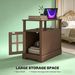 Narrow Side Table End Table With Charging Station, USB Ports, Modern End Table_maomaolike.com