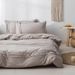 Modern Minimalist Bedding Set - Navy Blue & Earthy Yellow Twin/Queen/King Size | High-Quality Polyester With Active Printing & Twill Weave_maomaolike.com