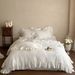 Wholesale INS French Yarn-Dyed Jacquard Pure Four-Piece Wabi-Sabi Nordic Style Homestay Washed Cotton 4-Piece Set_maomaolike.com
