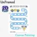 Race Car Themed Reward Chart Painting Poster, Cute Cartoon Race Track With Trophy & Clouds Poster, Practical Tool To Track Progress And Reward_maomaolike.com