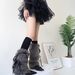 Autumn/Winter thickened fluffy bow strap leg set mid-tube y2k Spice Girl warmers_maomaolike.com