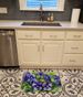 Rhode Island Violets In Watercolor Memory Foam Kitchen Mat Machine Washable Anti-Fatigue Mat Cushion Comfort Bath Mat Or Kitchen Rug_maomaolike.com