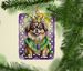 Tibetan Spaniel King Of Mardi Gras Porcelain Ornament Christmas Tree Hanging Decorations For Home Christmas Holiday, Rectangle, Gift, Multicolor_maomaolike.com