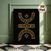Berber Symbol Painting Poster, Vibrant Mosaic-style Geometric Symbol Poster, Cultural Artistic Decor Ideal For Living Room, Study_maomaolike.com