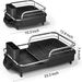 SAYZH Expandable Dish Drying Rack For Small Kitchen Counter, Black_maomaolike.com