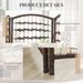 8 Panel Folding Room Divider Portable Privacy Screen Wave Fiber Room Partition For Home Office Brown_maomaolike.com
