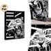 Leopard Themed Painting Poster, Monochrome Roaring Leopard With Artistic Typography Poster, Sleek Eye-catching Decor Ideal For Living Room, Office_maomaolike.com