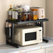 Microwave Telescopic Multi-Functional Household Oven Rice Cooker Electrical Kitchen Countertop Storage Rack Organizer_maomaolike.com