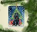 Black Cocker Spaniel Christmas Reindeer Porcelain Ornament Christmas Tree Hanging Decorations For Home Christmas Holiday, Rectangle, Gift, Multicolor_maomaolike.com