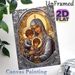 Virgin Mary With Children Religious Painting Poster, Exquisite Orthodox-style Sacred Figure Poster, Gilded Halo & Ornate Detailed Design, Ideal For_maomaolike.com