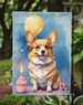Corgi Happy Birthday Garden Flag Mailbox Flag Decorative Yard Flag Banner Outside Patio Artwork Yard Flower Beds, Garden Size, Multicolor_maomaolike.com