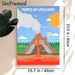 Volcano Parts Educational Painting Poster, Clear Labeled Flat Graphic Style Poster, Informative Volcanic Structure Guide Suitable For Learning Spaces_maomaolike.com