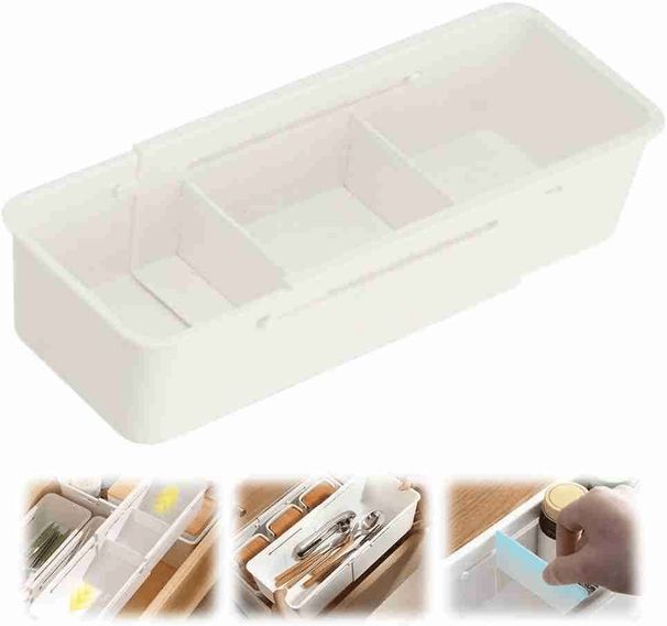 Expandable Storage Drawer Organizers, Multifunctional Drawer Fit Storage Bin Adjustable Kitchen Storage Organizer Storage Bin For Cosmetics Bathroom Wardrobe And Office Drawer_maomaolike.com