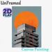 Modern Architecture Abstract Painting Poster, Minimalist Gray Geometric Building With Bold Orange Circle Poster, Sleek Urban Abstract Art For Living_maomaolike.com