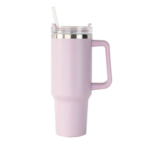 40oz stainless steel car cup large capacity handle straw cup insulation and cold storage ice cup_maomaolike.com